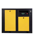 Heavy Duty Oil Free Industrial Air Compressor Built Like A Tank For Garage Jobs with yellow panels and digital display.