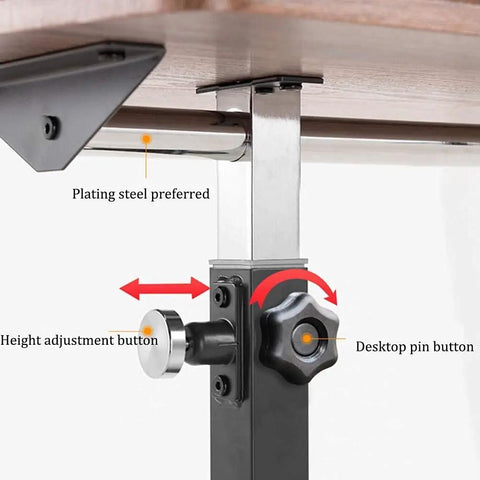 Height Adjustable Bedside Table Mobile Laptop Stand Couch Tray Cart Slick Foldable Design height adjustment mechanism detail