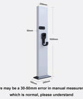 Heavy Duty Free Standing EV Charger Box Water Resistant Aluminum Alloy Cord Holder dimensions shown, 1500mm height, 200mm width.