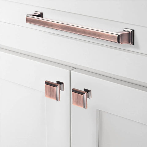 7 And A Half Inch Antique Copper Cabinet Pulls Handles Solid Zinc Alloy Square Drawer Pulls For Kitchen Cabinets Dresser Drawers