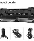 Camping And Cycling Chain Tool Kit For On The Go Repairs Carbon Steel Waterproof and Rustproof Portable 365g Black Survival Gear