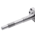 Close-up of SFU1204 Ball Screw showing machined nut for Beefy Rolled Ball Screw With Single Nut For CNC Parts, durable steel build.