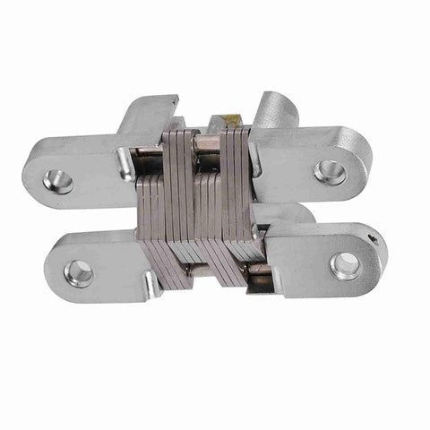 Invisible 180 Degree Concealed Cabinet Hinges For Smooth Doors Zinc Alloy Cross Design Heavy Duty 10kg Load Fifty Thousand Open Close Cycles Built To Last Fits 94mm And Four Size Variants For Cabinets Wardrobes And Sliding Doors