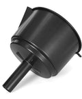 Heavy Duty Universal Fuel Filter Funnel With Tough Mesh Screen 12 Gpm Gas Diesel Water Separator angled view showing durable black design.