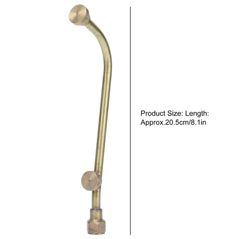 Dual Outlet Brass Garden Sprayer Nozzle With Atomizing Mist For Efficient Plant Watering And Crop Spraying G1/4 Connector