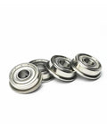 Miniature Flange Ball Bearings Set 50Pcs Shielded MF52ZZ MF62ZZ MF63ZZ MF74ZZ 5x9x3mm rust-resistant low noise for bikes RC cars mechanisms