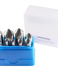 Nine Piece HSS Countersink Set, Precision Ground 90 Degree Flutes In A Durable Case, Pro Grade Countersink Bits For Wood And Metal