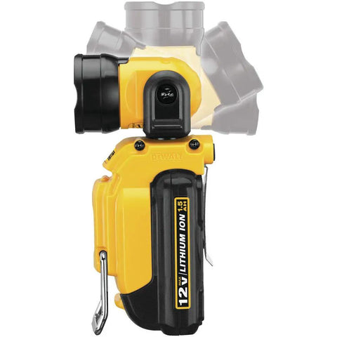 Go To Portable 12V Max LED Work Light With Magnetic Mount And Kickstand, side view, rechargeable handheld spotlight, yellow