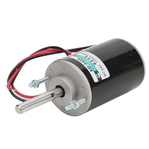 Heavy Hitter 30W Brushed DC Motor With Reversible CW CCW Spin And Serious Torque Making It A Dope Pick For Quiet Weekend DIY Robot Projects Running On 12 Or 24 Volts