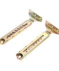 Heavy Duty Cabinet Door Hinges Set With 10 Gear Adjustable Angle showing metal rods and mounting plates