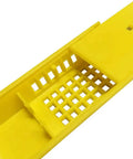 Close-up of yellow Plastic Queen Bee Cages 12 Pack Beekeeping Go To Transporting Catcher Kit for Easy Queen Rearing and Insectary Box Tool Set