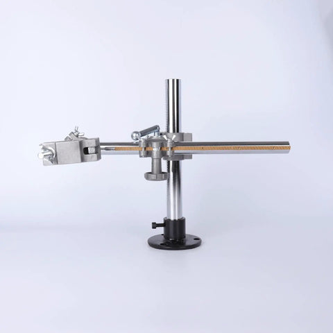 Heavy Duty Mini Welding Torch Holder Stand With Adjustable Vertical Height And Horizontal Sliding V Clamp Mounts For MIG TIG Guns