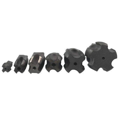 6 Piece NPT Pipe Tap Set In Carbon Steel For Re Tapping And Cleaning Damaged Threads Includes One Eighth One Quarter Three Eighths One Half Three Quarters And One Inch Sizes DWTPT Series In A Sturdy Wooden Case