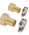 Super Durable 3/4 Inch Hose Repair Kit With Male And Female Garden Connector Mender Tool Fix Leaks Fast And Easy For A Perfect Flow Outside brass hose mender with clamps