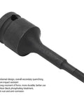 1/2-inch hex bit socket adapter for impact wrench; black alloy body with cylindrical head.