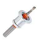 Heavy Duty Adjustable Depth Countersink Drill Bit With Slick Flute Design For Woodworking And Metal Drilling Makes Screw Setup A Total Breeze, showing a close-up view of the drill bit with a metal design.