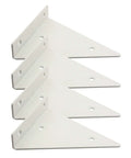 Built Like A Tank Hidden Floating Shelf Brackets 2 Or 4 Pack solid white steel brackets for DIY shelving support.
