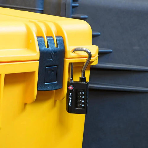 Set Your Own Combination TSA Accepted Luggage Lock 1 5 16 In Wide 4696D Black Padlock For Travel And Indoor Use Travel Ready For Equipment Cases In Audio Visual Photo Trade Shows Medical And Tech Gear