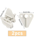 Heavy Duty Pontoon Boat Gate Latch Replacement Kit With Stainless Steel Screws Compatible With Standard One To Four Inch Marine Tubing Keep Your Vessel Locked Down Tight - two white marine latches, 3.15 inches and 2.36 inches in size.