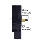 Side view of Radio Controlled Clock Movement DIY Kit With 0.67 Inch Axis 17mm WWVB Time Signal, showing 17mm shaft length.