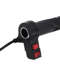 Close-up of rubber brushed throttle grip from 350W Electric Motor Controller Kit With Efficient Heat Dissipation For E Bikes Trikes And Motorcycles Aluminum Alloy Housing Rubber Brushed Throttle Grip Ignition Switch With 2 Keys Ride Ready Safe Reliable Integration