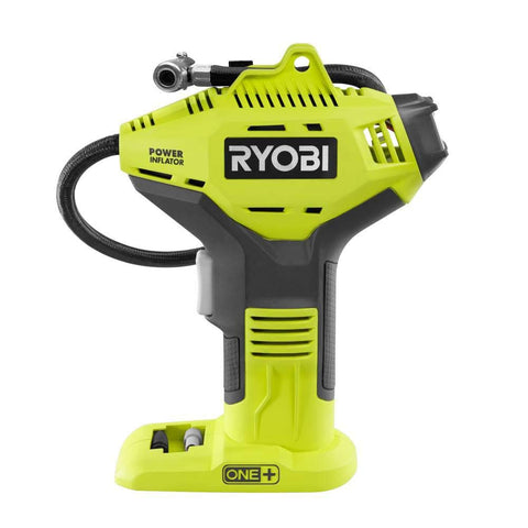 Cordless 18V ONE Plus High Pressure Inflator With Digital Gauge 0 To 150 PSI Pistol Grip Comfort Includes Sports Needle And Two High Pressure Nozzles Plus 4.0 Ah Battery Charger And Bag Bulk Packaged