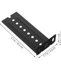 6 Pack Top Notch L Shaped Keyboard Slide Rail Brackets With Adjustable Drawer Connector and Heavy Duty Metal Hardware, black metal bracket, dimensions 4.1x1.7x0.9 inches.