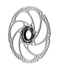 Magura MDR-C brake rotor, 203mm, front view, six-bolt mount, stainless steel