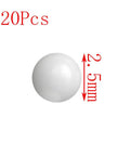 Ceramic Bearing Balls 2.5mm Zirconia Oxide ZrO2 G10 Precision Set Of 20 shown with dimensions