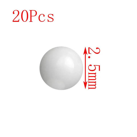 Ceramic Bearing Balls 2.5mm Zirconia Oxide ZrO2 G10 Precision Set Of 20 shown with dimensions