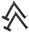 2 Pack Wooden Box Positioning Tripod Folding Support Hinges for Jewelry Case and Craft Boxes, black, durable hardware bracket set.