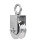 Heavy Duty Single Wheel Swivel Pulley Block Built Tough With 304 Stainless Steel 360 Degree Rotation And 800 Kg Load Capacity For Material Handling And Moving Lifting. 68 mm wheel
