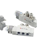 Top Tier 2 Position Single Type Sy5120-5mse-c4 Pneumatic Solenoid Valve with dual ports and compact design for industrial control.