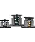 Straight Up Spring Isolation Mounts For AC Units With Heavy Duty Damping Pads, three sizes with springs, ideal for preventing vibration.