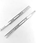 Two Pack Medium Soft-Close Ball Bearing Drawer Slides, Full Extension, 100 Lb Capacity, 9-Inch Travel, 17mm Wide, Side Mount