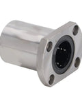 Heavy Duty Linear Motion Bearing Set With 25Mm Bore Ellipse Flange Ball Bearings 2 Pack For Machinery Equipment Built To Last From Bearing Steel Wear Resistant And Smooth Friction Reduction, 25mm bore flange bearing