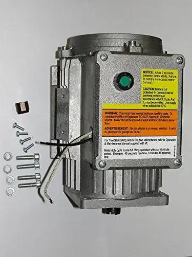 2HP 1 Phase 60 Hz 208-230V Replacement Motor Kit for Automobile Lifts with drive coupling and mounting bolts, no pump or tank, for Rotary and Forward lifts