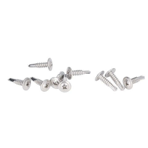 Self Drilling Screws With Round Washer Head In 304 Stainless Steel For Wood And Metal Rust Resistant M4 8x19 Fasteners