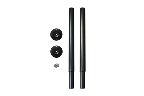 Adjustable 2 Inch Diameter Steel Desk And Table Legs Black Built To Last 27 And A Half Inch To 43 Inch With 5 Inch Plate Mount And Screws Included