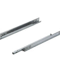 Heavy Duty Full Extension Undermount Drawer Slides With Slick Silent Gliding And Quick Setup Clips For Super Smooth And No Hassle Cabinet Access Everyday, showing two metal tracks.