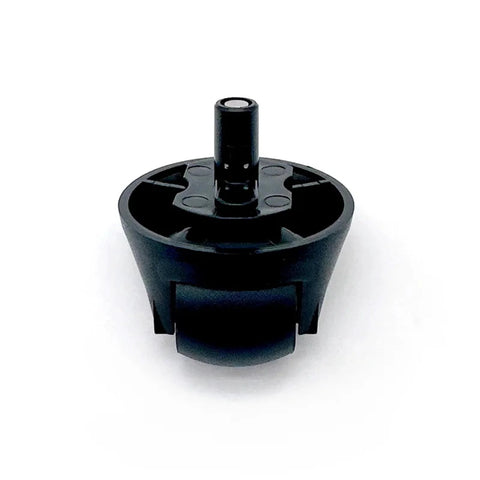 Front caster wheel for Roborock Saros 10/10R robot vacuum; omni-directional, black.