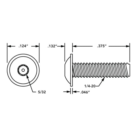10 Series Bolt Assembly With 1/4-20 x.375 Flanged Button Head Socket Cap Screw And Slide-In Economy T-Nut For T-Slot Rails, Beefy Steel With Black Zinc Finish, 25-Piece Combo