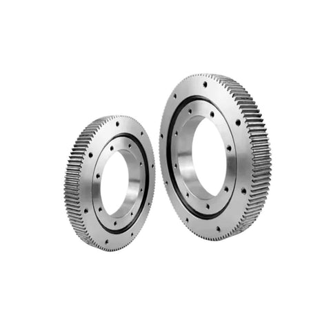 External Gear Rotary Support Bearing 100 Millimeter By 214 Millimeter By 30 Millimeter With External Gearing 2M Modulus And 105 Teeth Built For Heavy Duty Use And Precise Rotation Under Tilt Moment Load For Rugged Performance And Rock Solid Reliability