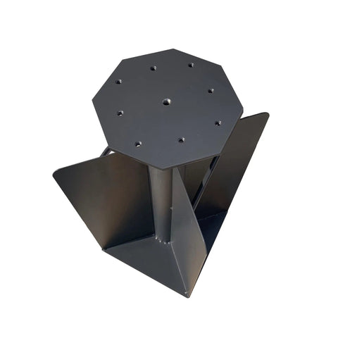 Ground Embedded Patio Umbrella Base For Cantilever Setups Space Saving Design That Frees Up Patio Space Rock Solid Stability In Windy Days Universal Fit For Most Umbrella Poles Easy In Ground Install, octagonal metal design