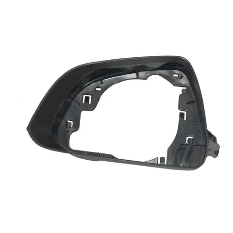 Left Side Rearview Mirror Housing Cover Frame For Tesla Model 3, black plastic shell view, direct replacement part.