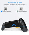 Handheld USB 2D Barcode Scanner Wired Plug And Play Automatic QR Code Reader with Sound Adjustment Function