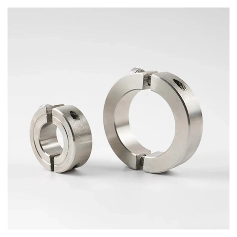 Tough 304 Stainless Steel Separable Fixed Ring Shaft Collar For Machinery Industrial Killer Wear Resistance And Solid Positioning Stops Acting As Spacers For Precision Setup Ensuring Reliability Without Failing Under Stress 1 Piece, two sizes