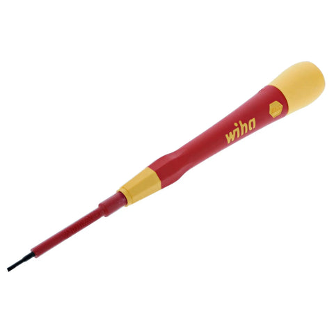 Single insulated precision screwdriver, part of the Insulated PicoFinish Precision Screwdriver Set 5 Piece Slotted and Phillips 1000V VDE Rated.