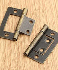 Antique Bronze Jewelry Box Hinges 38x20mm Two Pack Decorative Butt Hinges for Wood Boxes Cabinets Doors with Screws