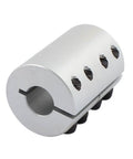 12.7mm To 15mm Shaft Coupling 45mm Long 32mm Diameter Aluminum Alloy Joint For 3D Printer CNC Machine DIY Encoder Screw Clamp Flexible Motor Coupler, silver